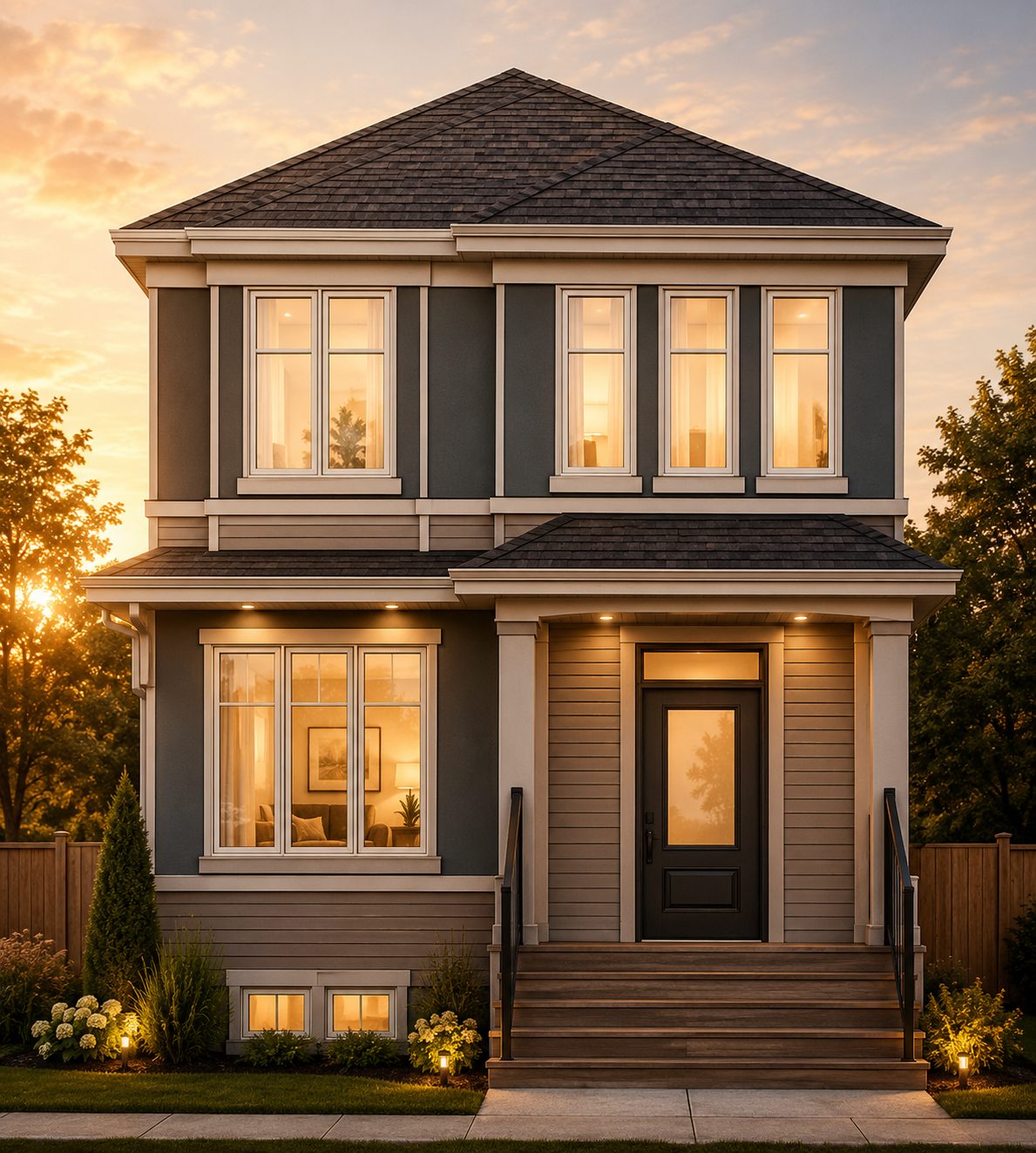Dual income home, front elevation