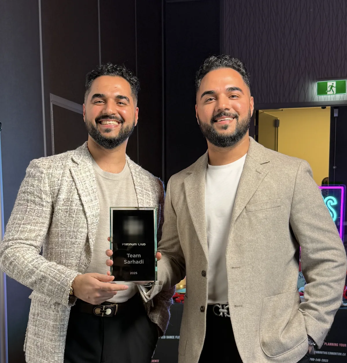 Kunal Sarhadi holding the Platinum Club 2025 award